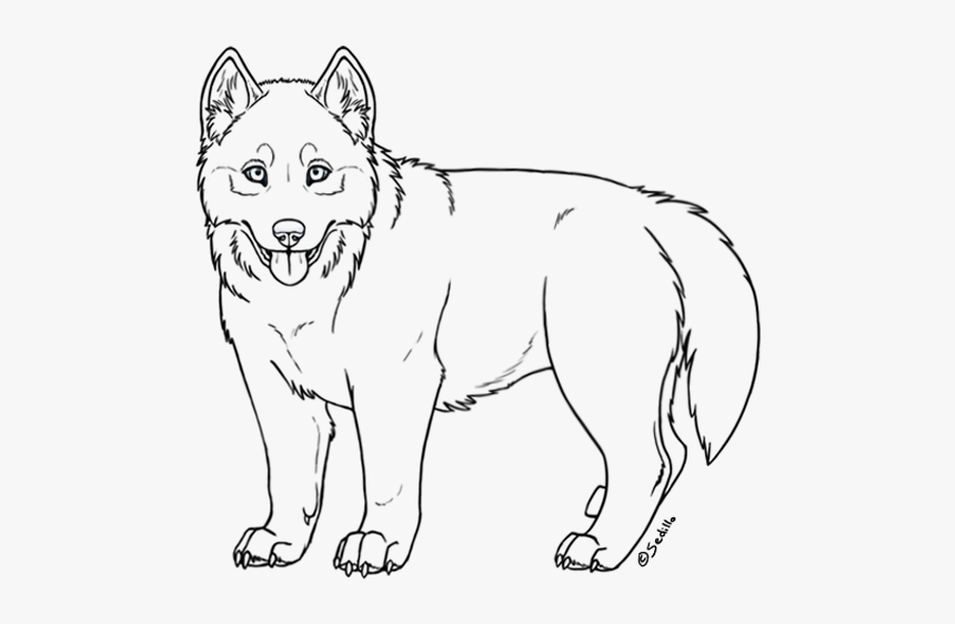 Free Siberian Husky Puppy Lineart By Sedillo Kennels, HD Png Download, Free Download