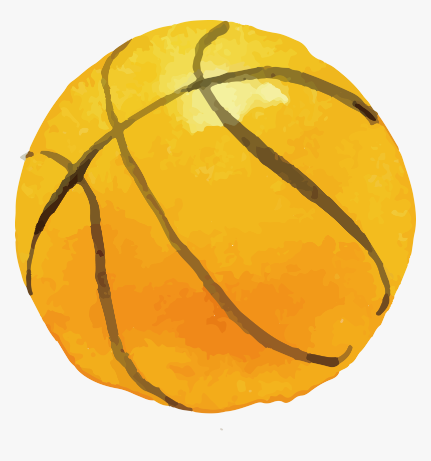 Basketball Watercolor Painting Sport, HD Png Download, Free Download