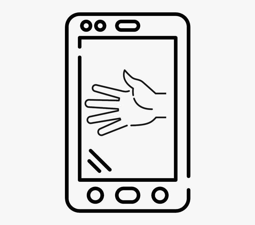 Icon Of Right Hand On Cellphone, Reaching For Handshake, HD Png Download, Free Download