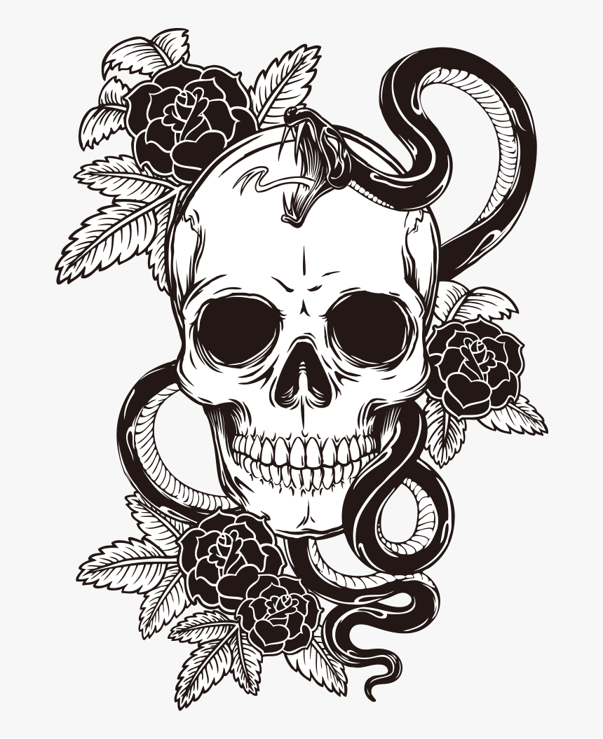 T-shirt Tattoo Print Skull Sleeve Hd Image Free Png, Transparent Png, Free Download