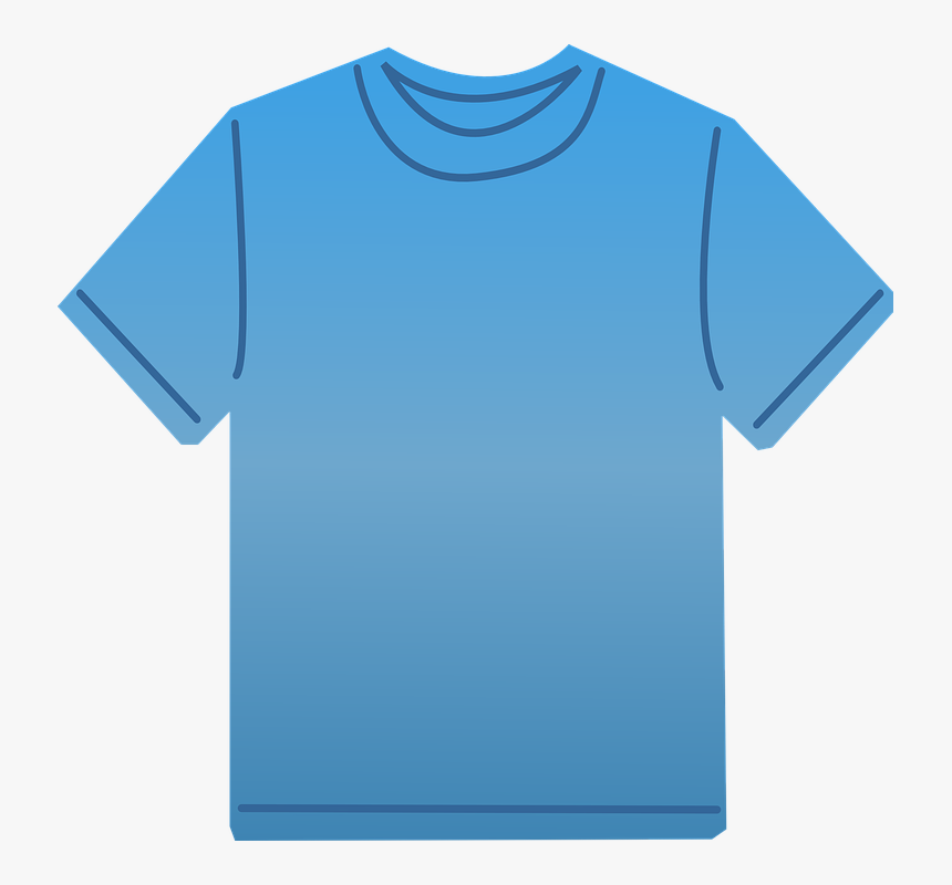 T-shirt, Blue, Clothes, Clothing, Fashion, Shirt, HD Png Download, Free Download