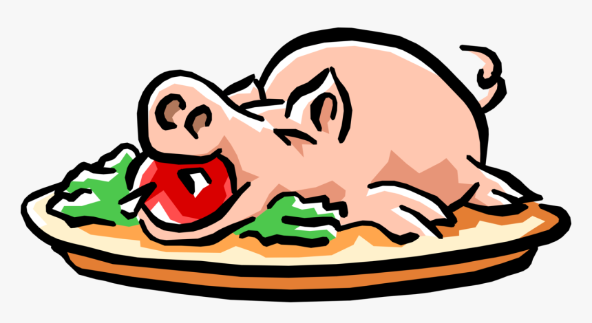 Roast Pig With Apple, HD Png Download, Free Download