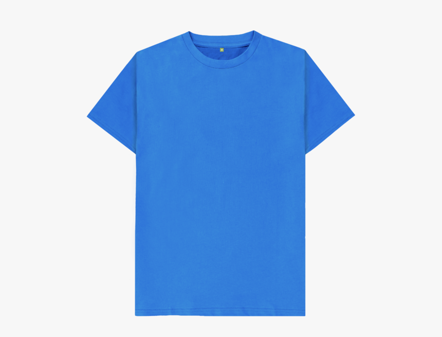 Bright Blue Plain Organic T-shirt, HD Png Download, Free Download