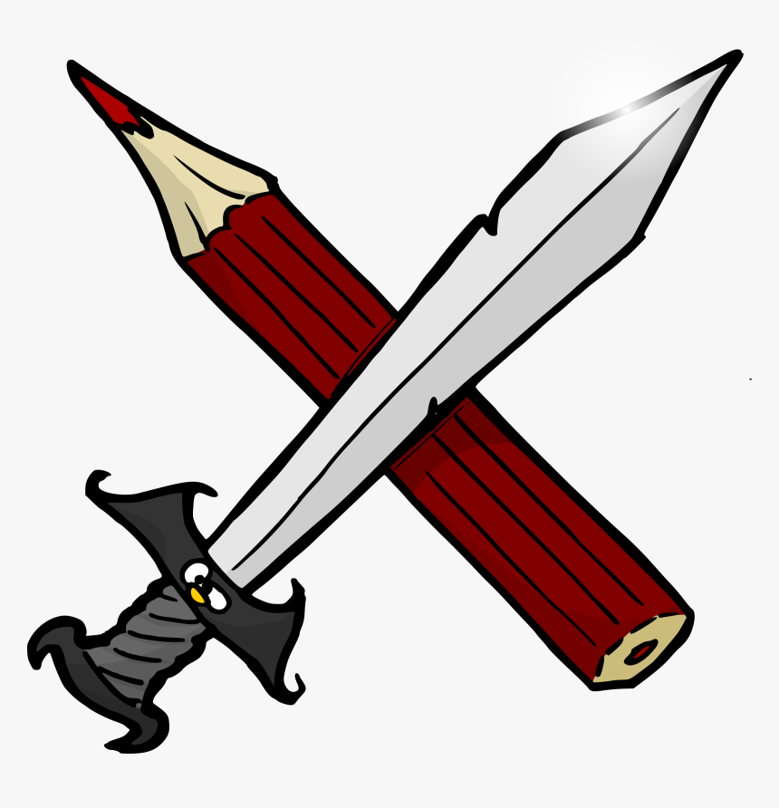 Sword And Pencil Clip Arts, HD Png Download, Free Download