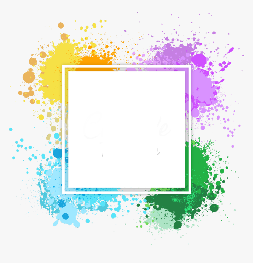 #frame #poster #graphic #colourful #colorful #paint - Colorful Paint Frame Png, Transparent Png, Free Download