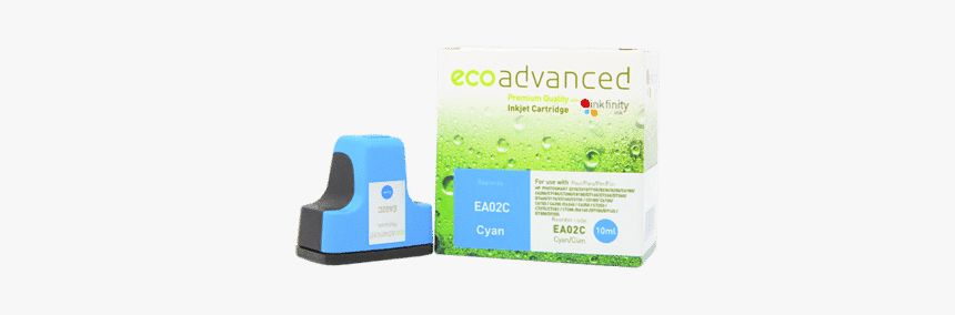 Ecoadvanced Hp 02 Cyan Ink Cartridge - Paper, HD Png Download, Free Download