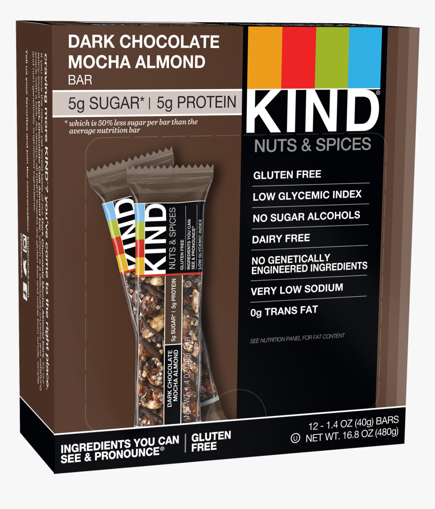 Kind Bars Dark Chocolate Nuts & Sea Salt, HD Png Download, Free Download