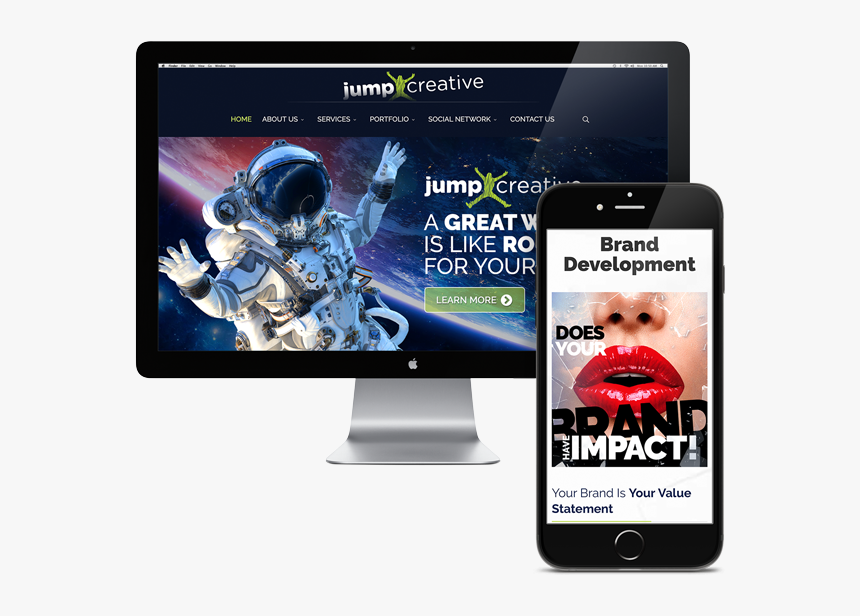 Jump Creative Website - Smartphone, HD Png Download, Free Download