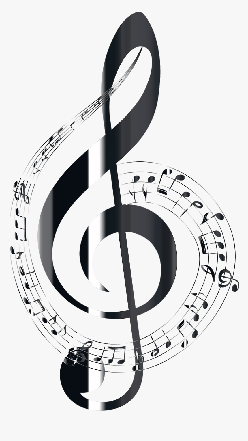 Colorful Music Notes On A Staff Png - Music Notes No Background, Transparent Png, Free Download
