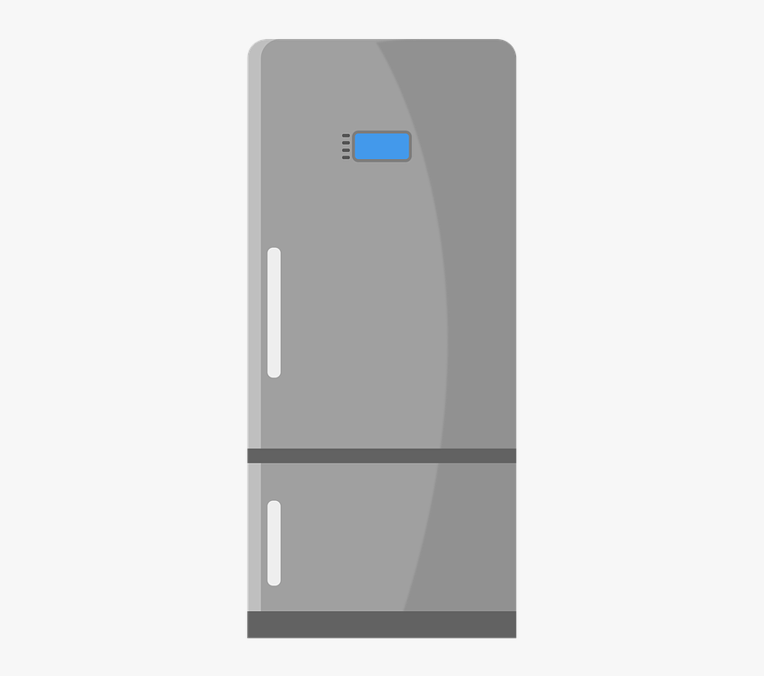 Refrigerator, Grey, White Goods, Freezer, Kitchen - Water Cooler, HD Png Download, Free Download