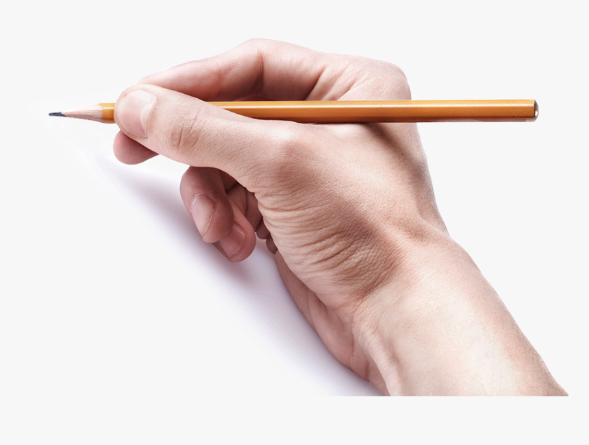 Gambar Tangan Pensil , Png Download - Transparent Background Hand Holding Pencil Png, Png Download, Free Download