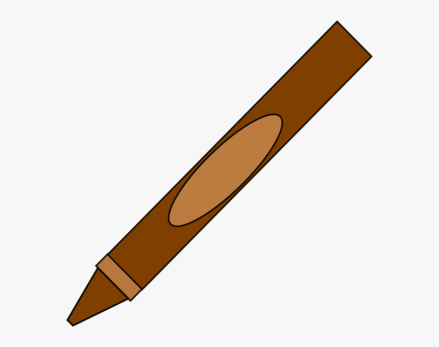 Brown Crayon Clip Art At Clker, HD Png Download - kindpng.