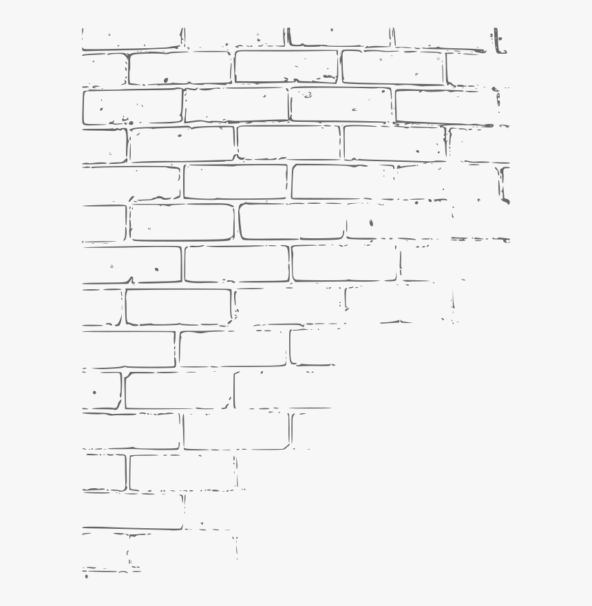 Wall Of Cartoon Brick -drawn Icon Clipart - Brick Wall Outline, HD Png Download, Free Download