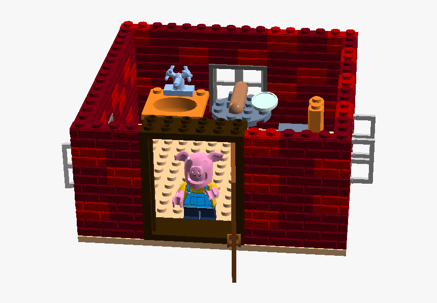 3 Little Pigs Red Brick House - Playset, HD Png Download, Free Download