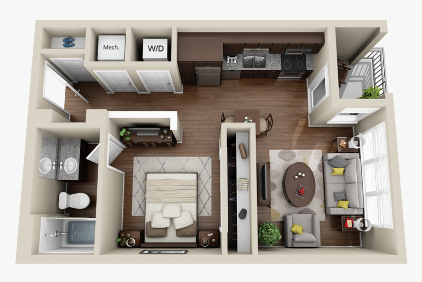 3d Apartment Floor Plan , Transparent Cartoons - Luxury House 3d Floor Plans, HD Png Download, Free Download