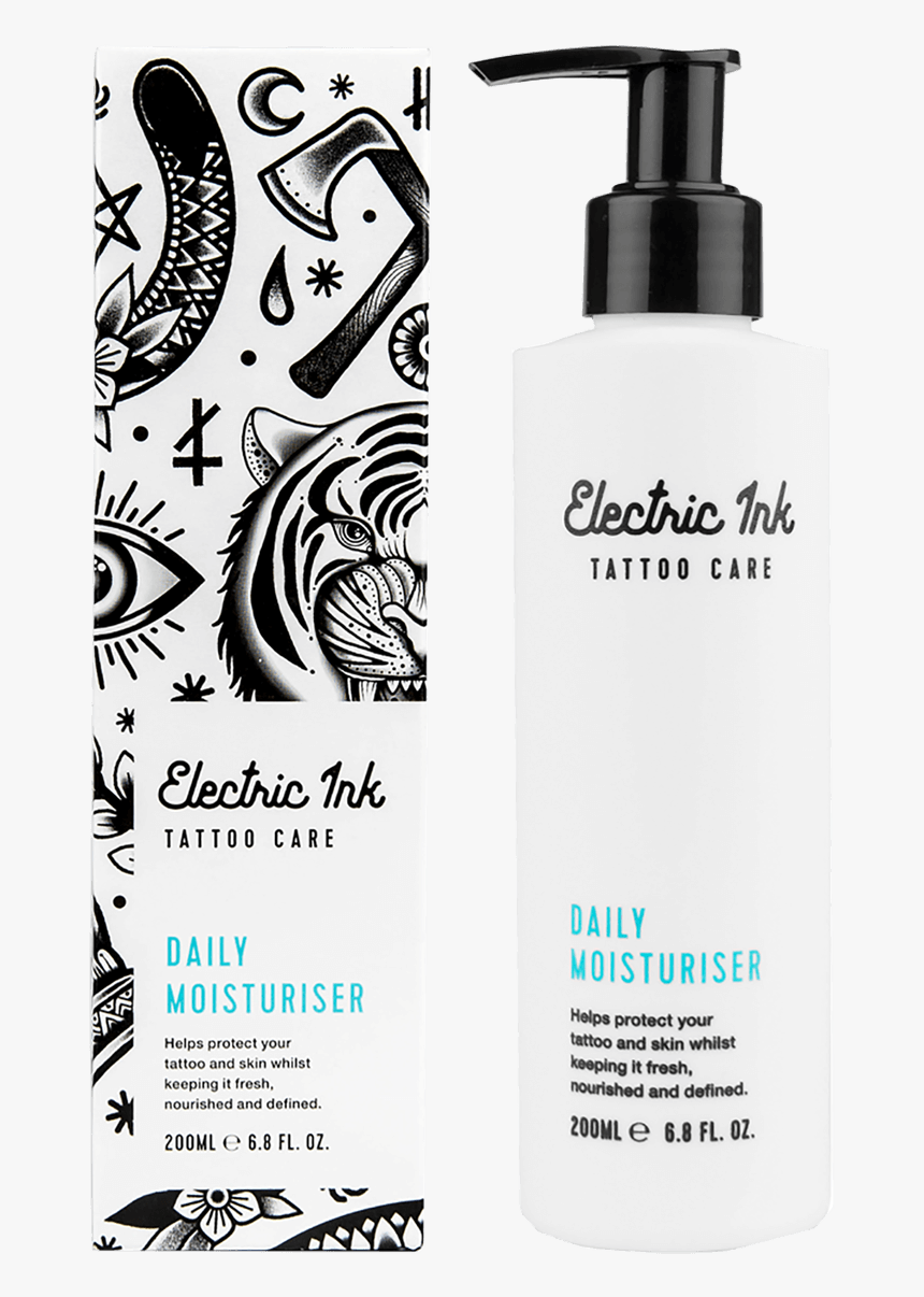 Electric Ink Tattoo Daily Moisturiser 200ml - Electric Ink Tattoo Care, HD Png Download, Free Download