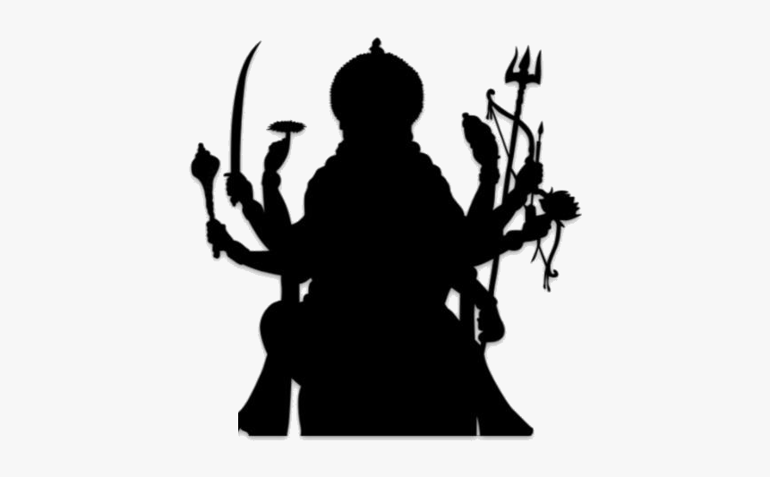 Durga Matha Png Transparent Images - Durga Devi Silhouette, Png Download, Free Download