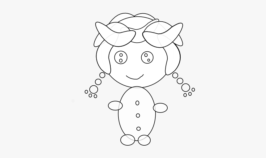 Anime Character Art 46 Black White Line Art 555px - Cartoon, HD Png Download, Free Download
