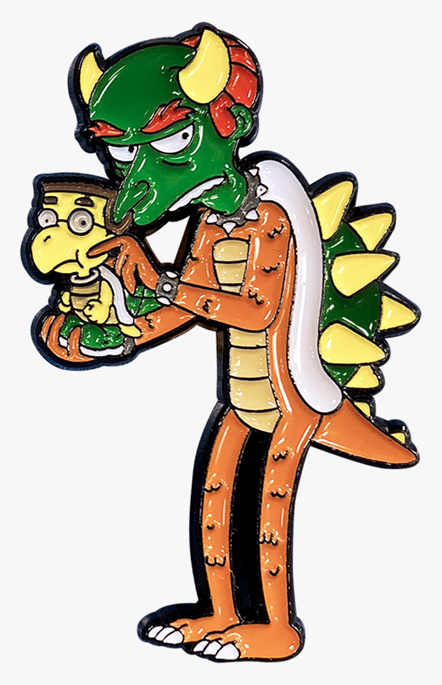 Burns X Super Mario Pin - Illustration, HD Png Download, Free Download