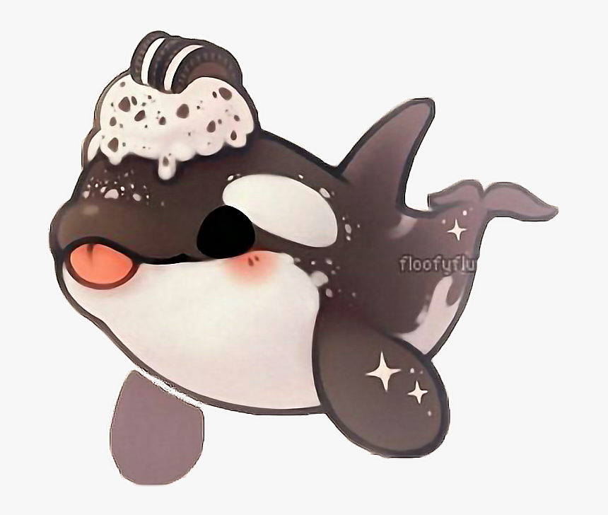 #whale #cute #aww #kawaii #animals #oreo #ocean #mermaid - Oreo Orca, HD Png Download, Free Download