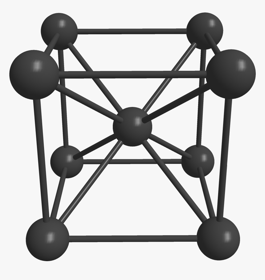 Fe Unit Cell Bbc - Iron Crystal Unit Cell, HD Png Download, Free Download