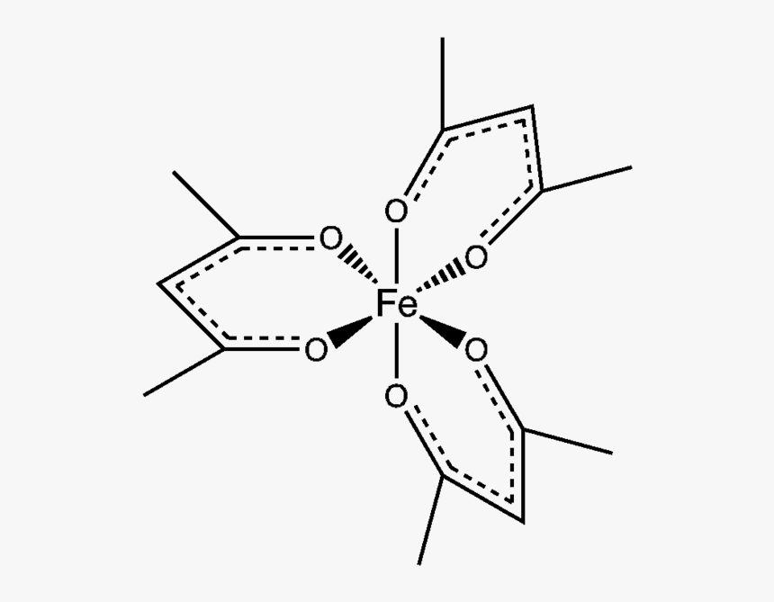Structure Of Fe 3 - Fe Acac 3, HD Png Download, Free Download