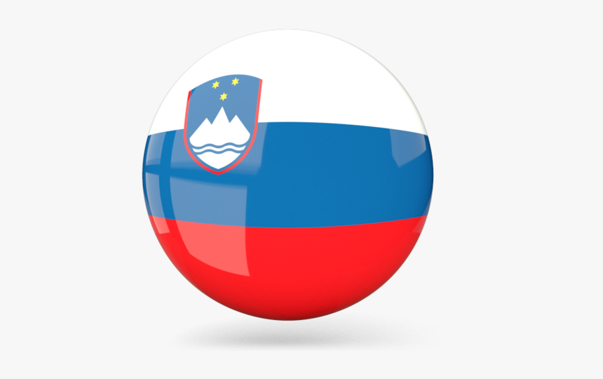 Glossy Round Icon - Slovenia Flag, HD Png Download, Free Download
