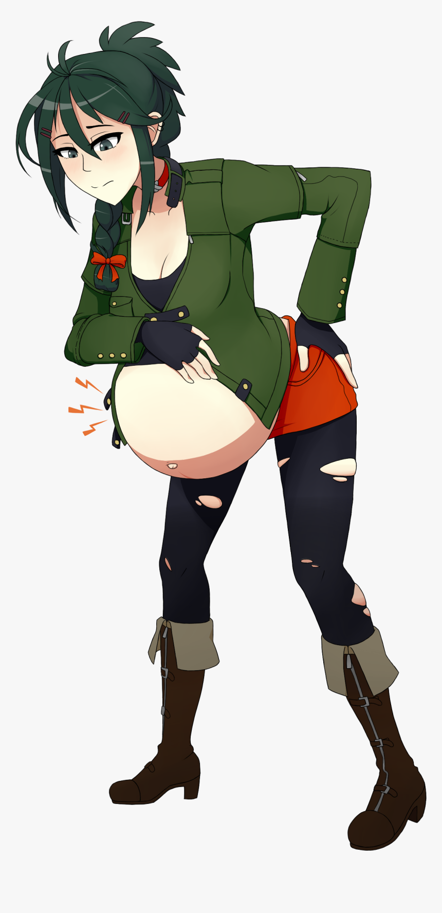 Pregnant Kiria - Cartoon, HD Png Download, Free Download