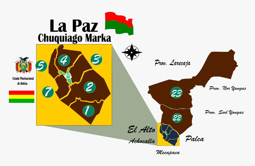 Macrodistritos De La Paz - Districts Of La Paz, HD Png Download, Free Download