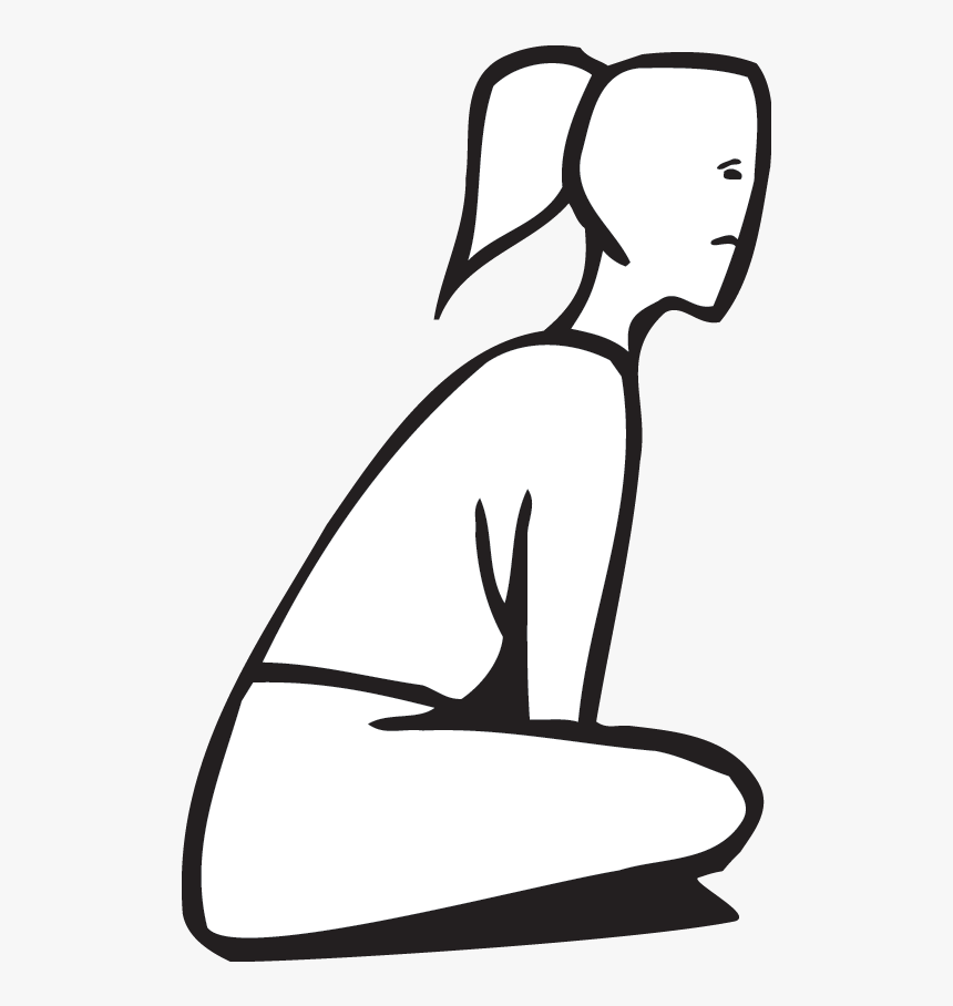 Collection Of Free Hawk Drawing Rough Legged Download - Girls Sitting Cross Legged Drawing, HD Png Download, Free Download