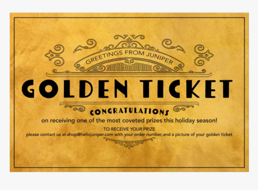 Golden Ticket Promotion - Label, HD Png Download, Free Download