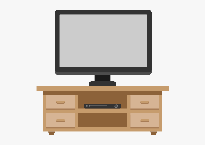 Flat Tv Vector - Tv Table Vector Png, Transparent Png, Free Download