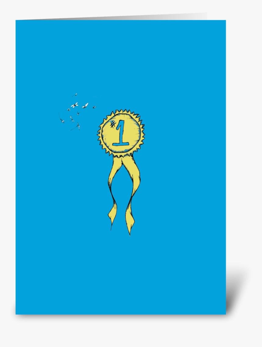 #1 Ribbon Greeting Card - Illustration, HD Png Download, Free Download