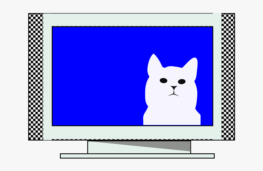 Tv Cat - Vector Graphics, HD Png Download, Free Download