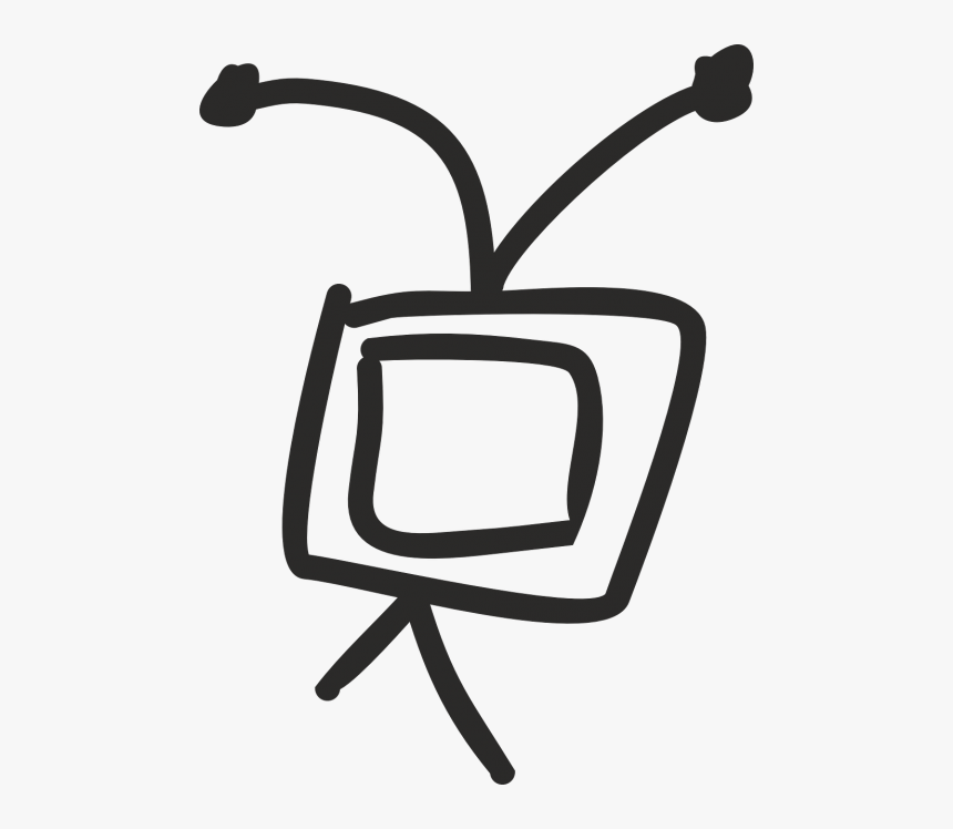 Tv,television And Radio,media,screen,free Vector Graphics - Gambar Sketsa Gambar Televisi, HD Png Download, Free Download