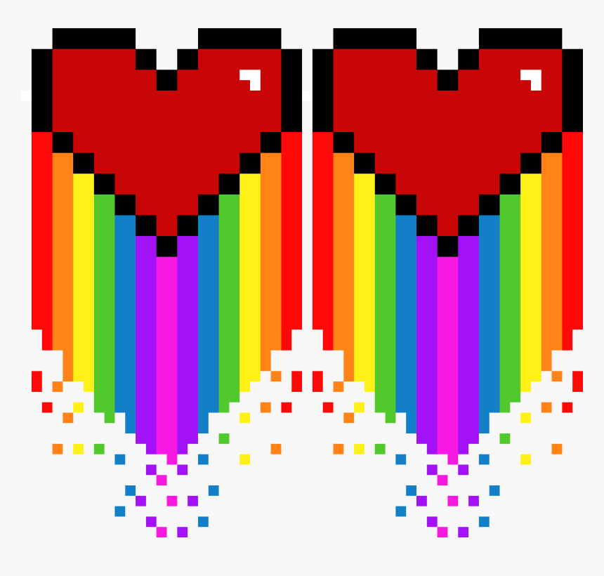 Pixel Art Heart Bisexual, HD Png Download, Free Download