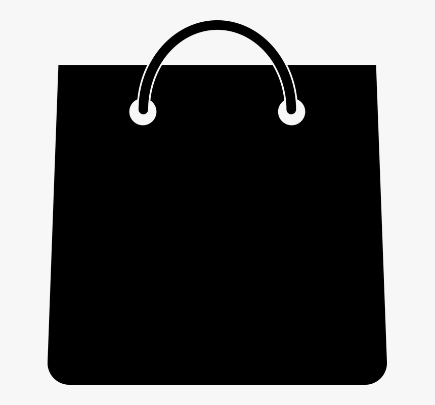 Icon, Isolated, Art, Shopping, Bag, Bags, Sale, Paper - Black Shopping Bag Logo, HD Png Download, Free Download
