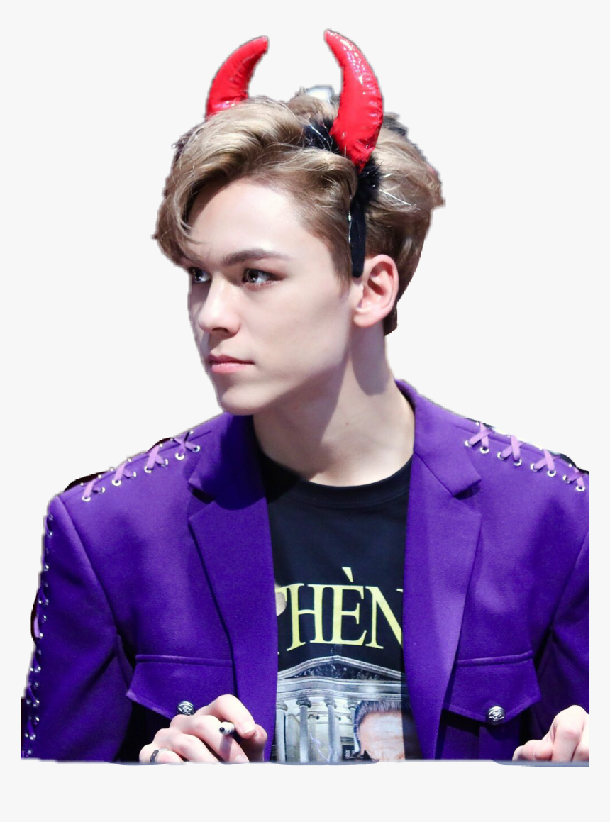 #seventeen #vernon #hansol - Vernon Seventeen In Purple, HD Png Download, Free Download