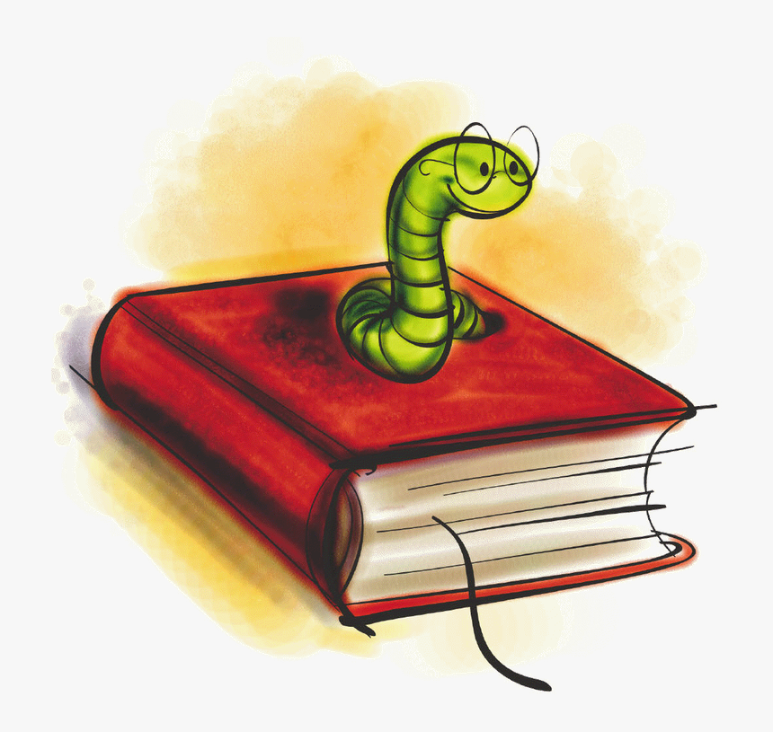 Bookworm2 - Book With A Worm, HD Png Download, Free Download