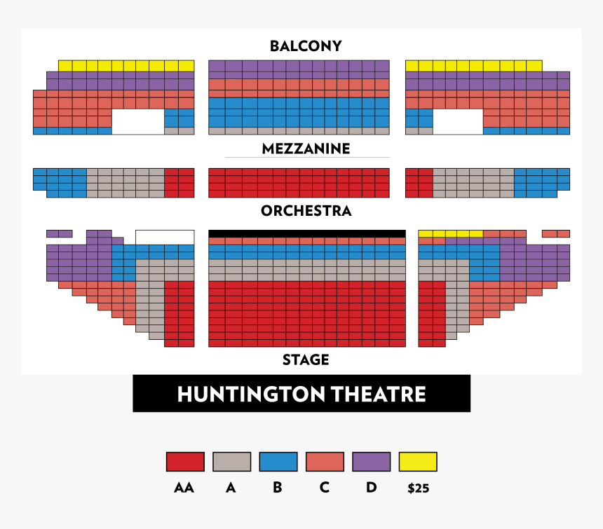 Huntington Avenue Theatre Seating Chart, HD Png Download, Free Download