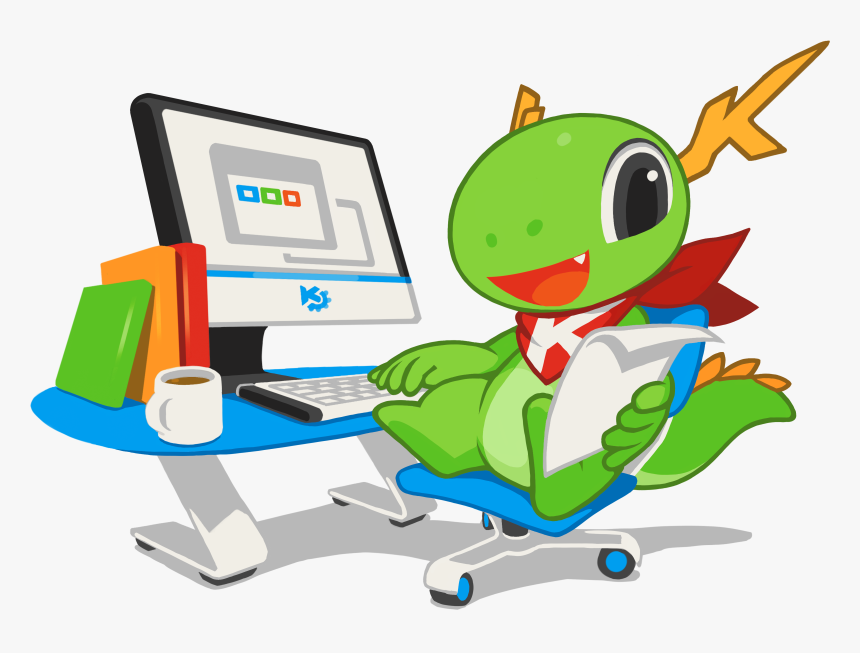 Kde Mascot Konqi For Office Productivity Applications - Konqi Kde, HD Png Download, Free Download