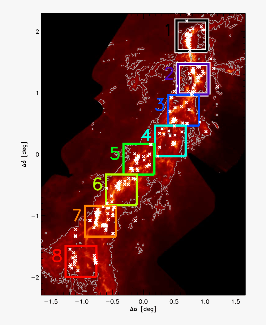 Orion Protostars Distribution, HD Png Download, Free Download