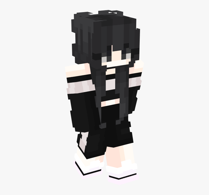 Minecraft Skin Black Hair Girl, HD Png Download, Free Download