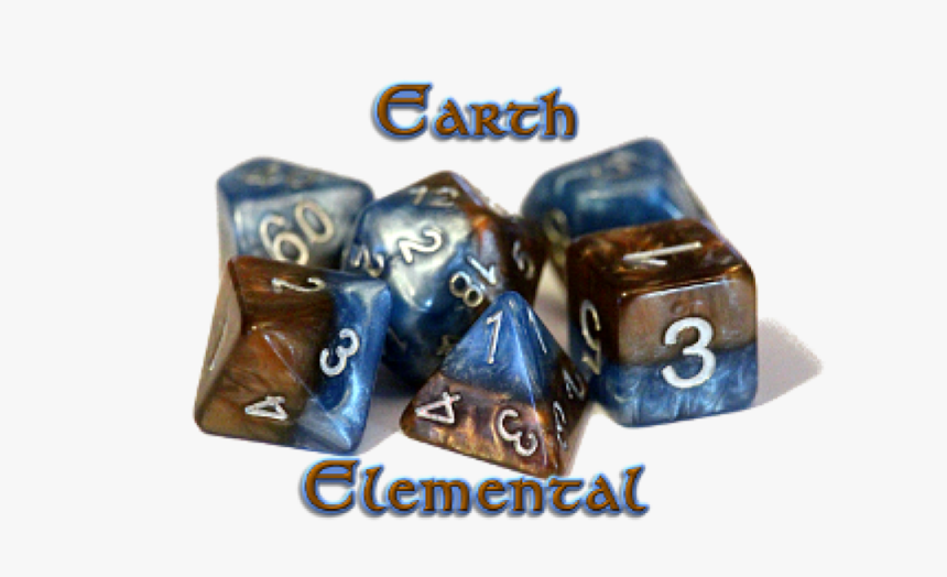 Gkg536 - Earth Elemental - Halfsies - 7-die Set Chessex - Dice, HD Png Download, Free Download