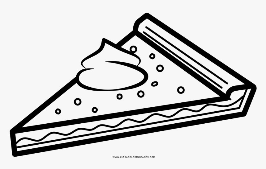 Pie Slice Coloring Page - Imagenes Para Colorear De Una Rebanada De Pastel, HD Png Download, Free Download