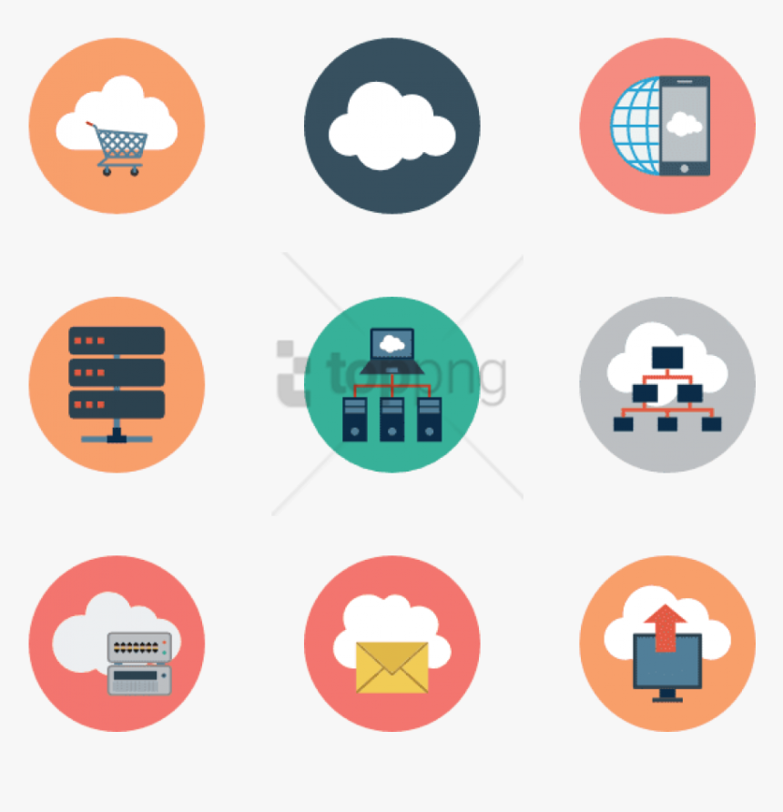 Free Flat Icon Png - Cloud Computing Vector Icon, Transparent Png, Free Download