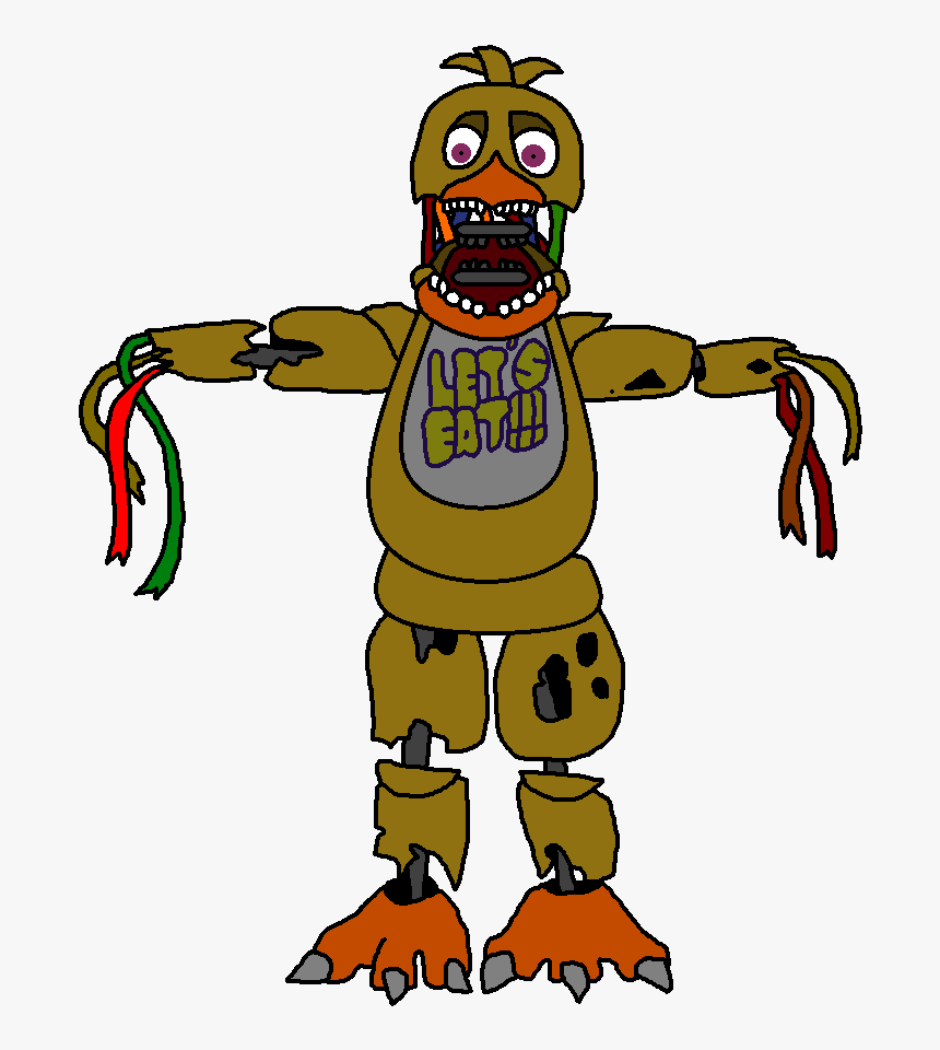 Withered Chica - Five Nights At Freddy's 2 Chica Full Body, HD Png Download, Free Download