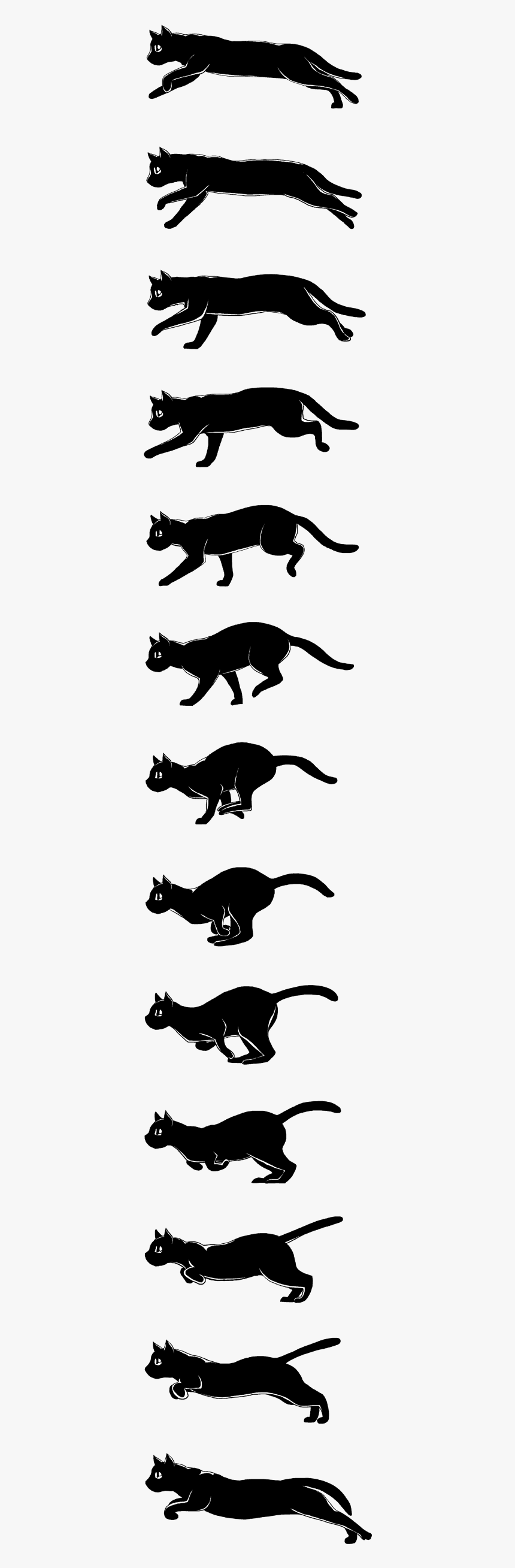 Cat Walk Cycle Animation, HD Png Download, Free Download