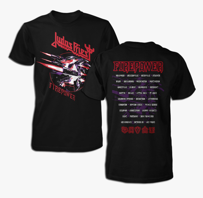 Judas Priest T Shirt Tour Firepower, HD Png Download, Free Download