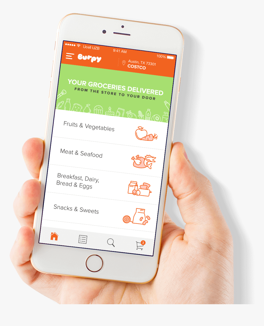 Android And Ios App Design - Grocery Store App Design, HD Png Download, Free Download